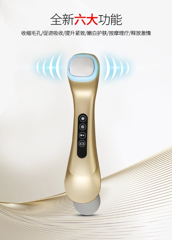 Heat and Cold Mode Intense Pulsed Light Face Care Beauty Device with Double Massage Heads for Face and Other Body Parts