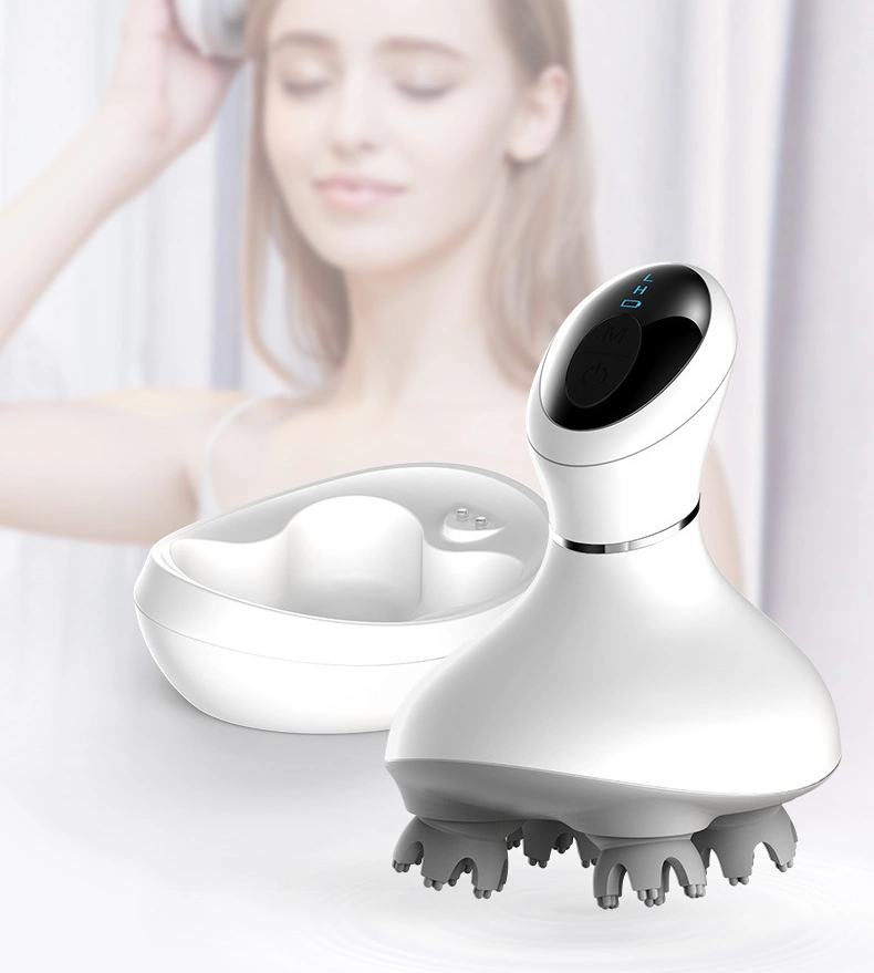 Electric Portable Hair Brush Shampoo Stimulating Therapy Head Scalp Vibrating Massager