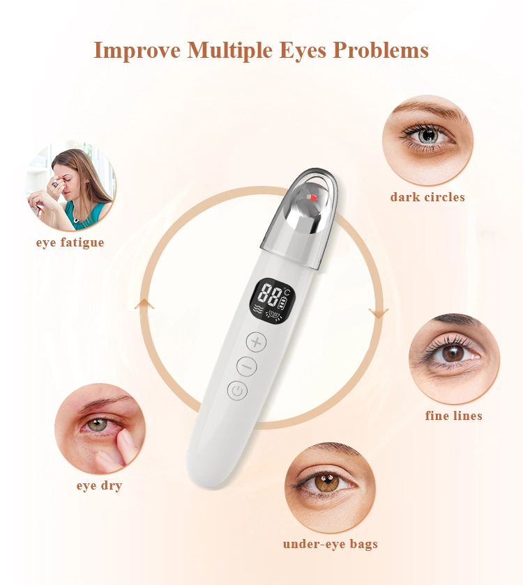 Hot Compress Red Blue Light Mini Eye Beauty Device for Dark Circles