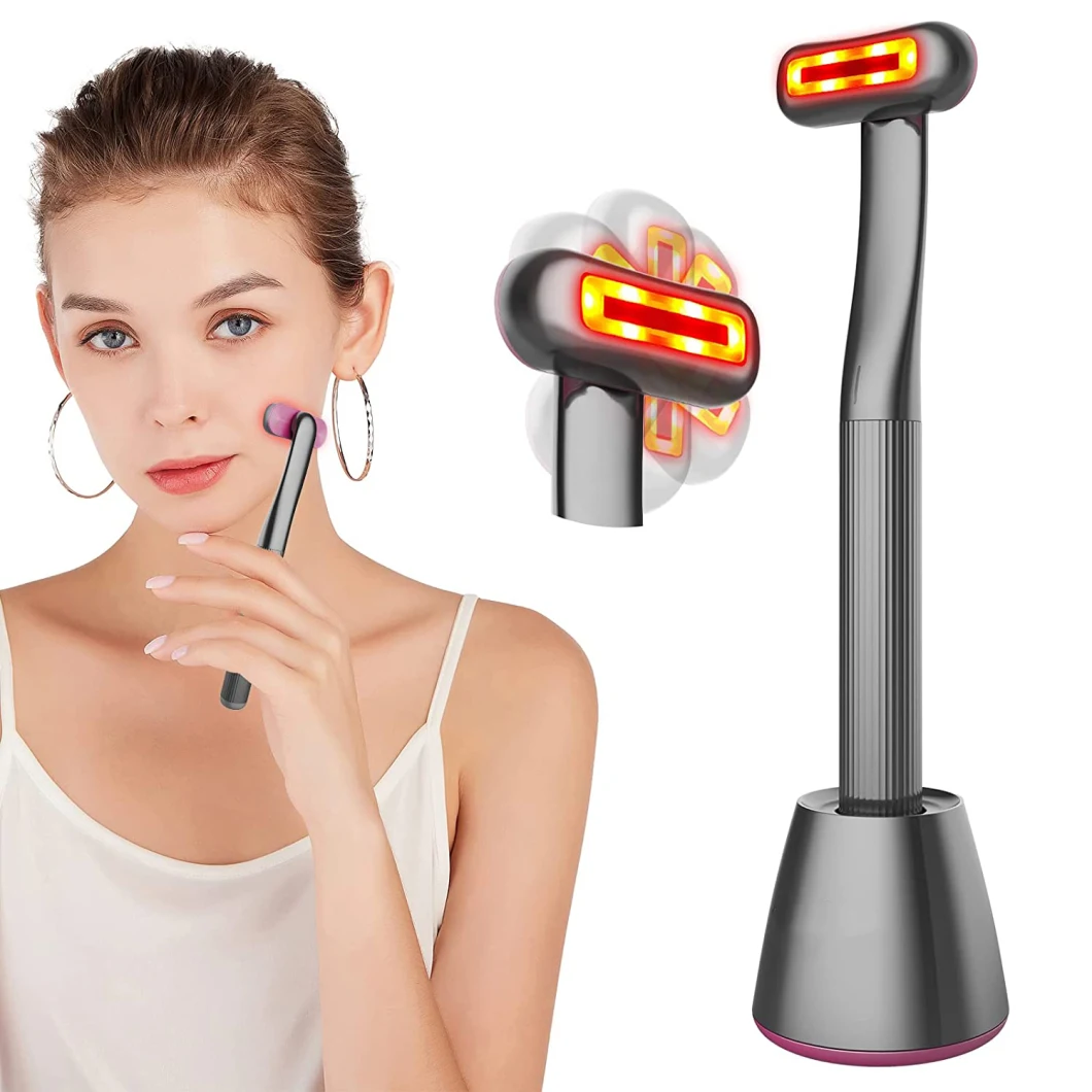 4 in 1 Skin Care Wand Tool for Face & Neck - Facial Beauty Massage Device to Clear, at Home High Frequency Wand Light Wand for Face LED Face Lift Wand